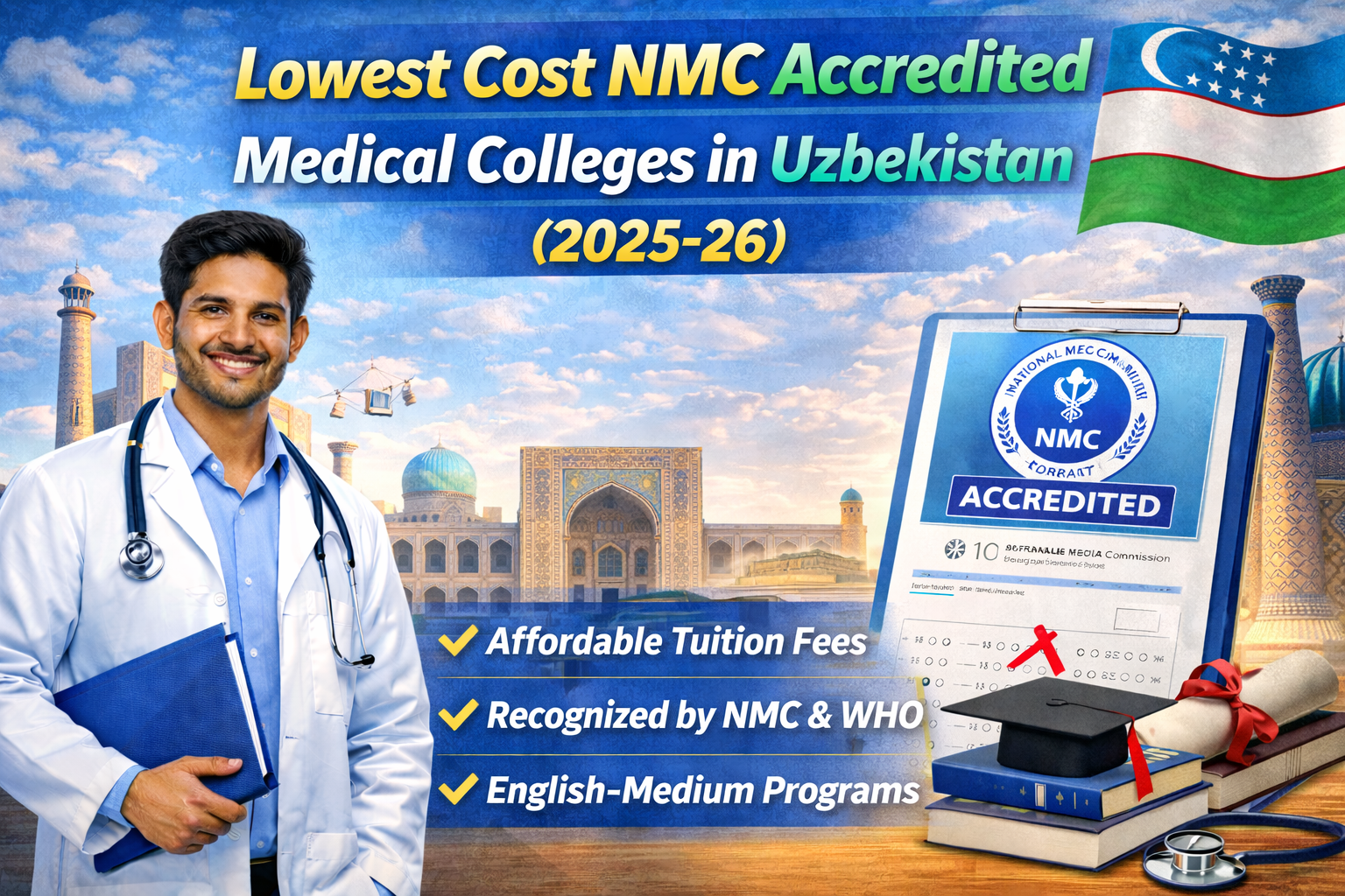 Lowest Cost NMC Accredited Medical Colleges in Uzbekistan (2025-26)